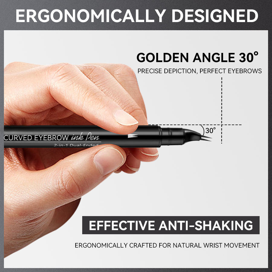 Waterproof Curved Eyebrow Pen