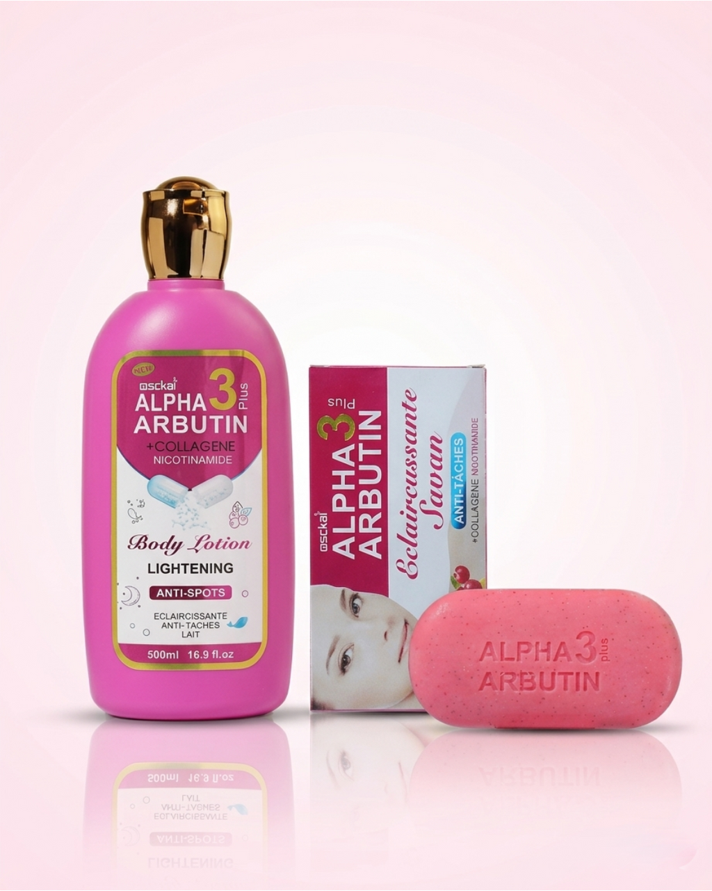 Osckai Alpha 3 Plus Arbutin Whitening Soap + Lotion